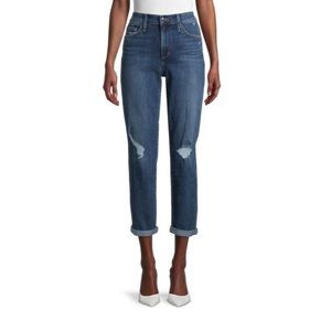 NWOT Joe's Jeans Niki Jeans Women's Distressed Straight-Leg Stretch Blue Size 25